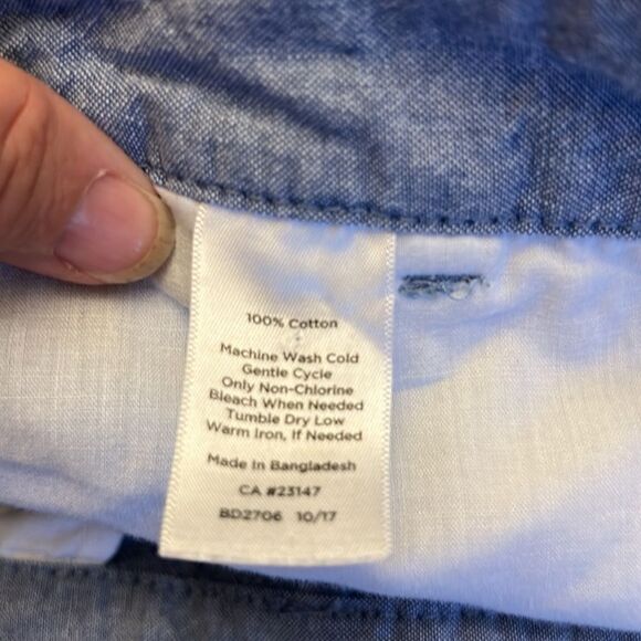 Talbots chambray weekend chinos Size 14P EUC - Picture 8 of 8